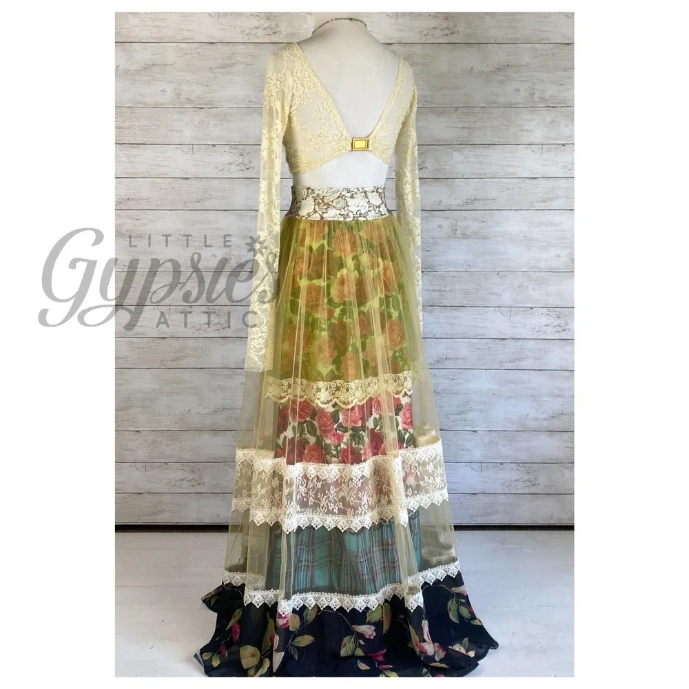 Victorian Art Deco Gypsy Skirt - Picture 7 of 10